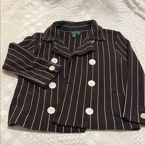 Ralph Lauren Dark Brown Striped Jacket